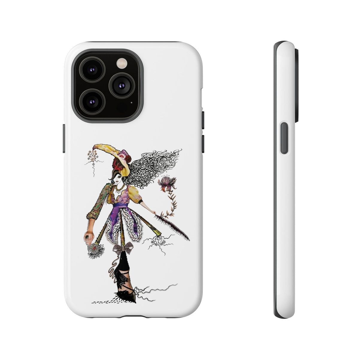 Victorian Witch Illustration Phone Case | iPhone Rugged Case