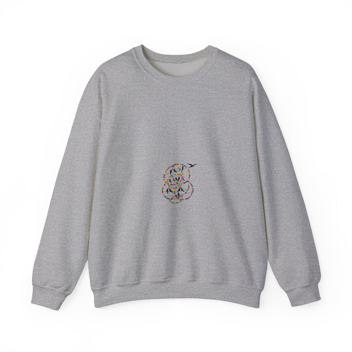 Crewneck Sweatshirt — Minimal Cute Ghost Embroidery