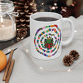 Crowned Frog Heart, Mug | Colorful Spiral Doodle