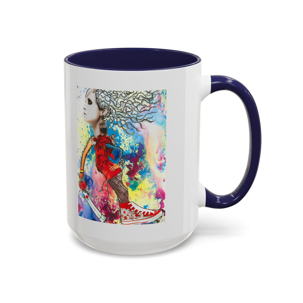 Colorful Abstract Woman Portrait Mug | Accent Coffee Mug