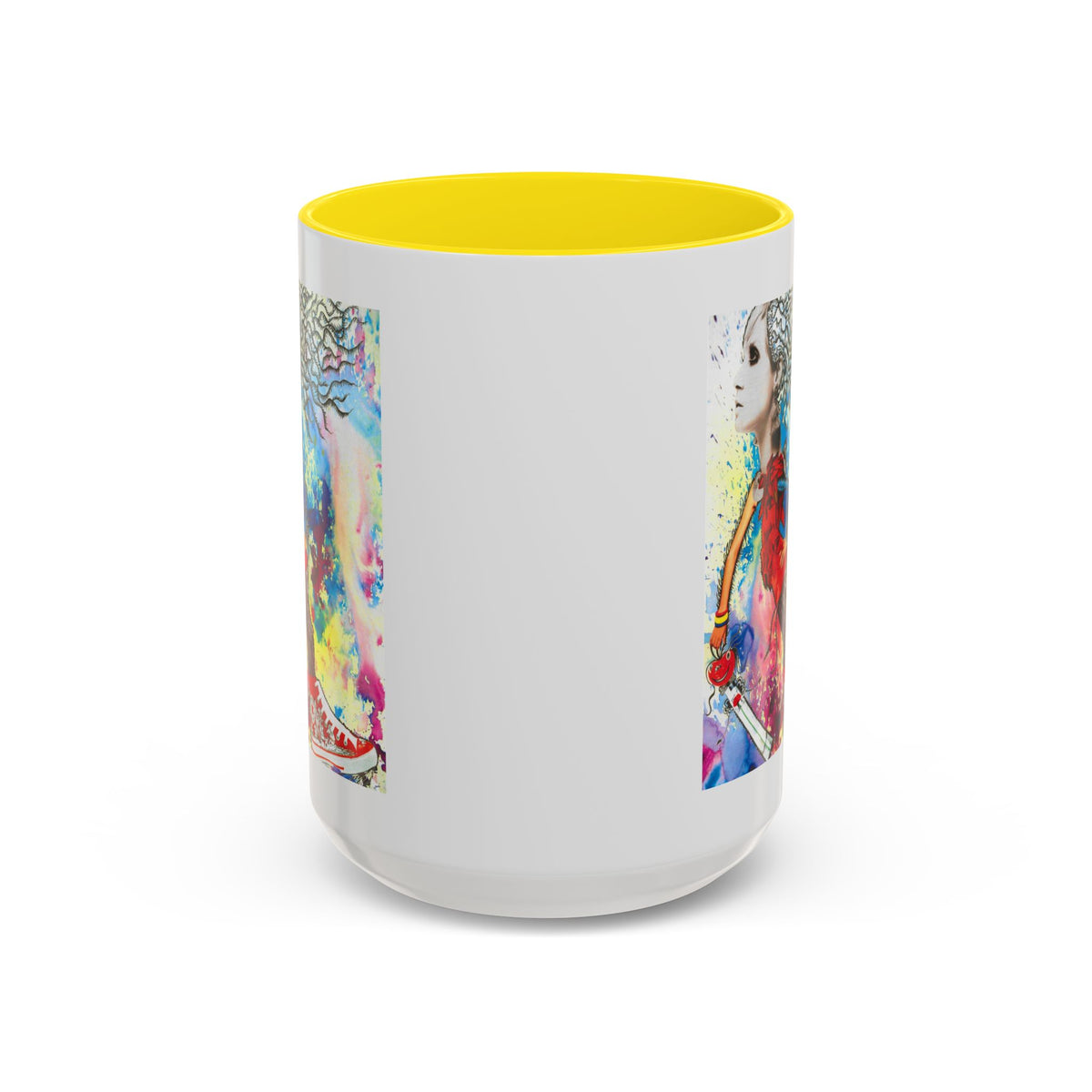 Colorful Abstract Woman Portrait Mug | Accent Coffee Mug