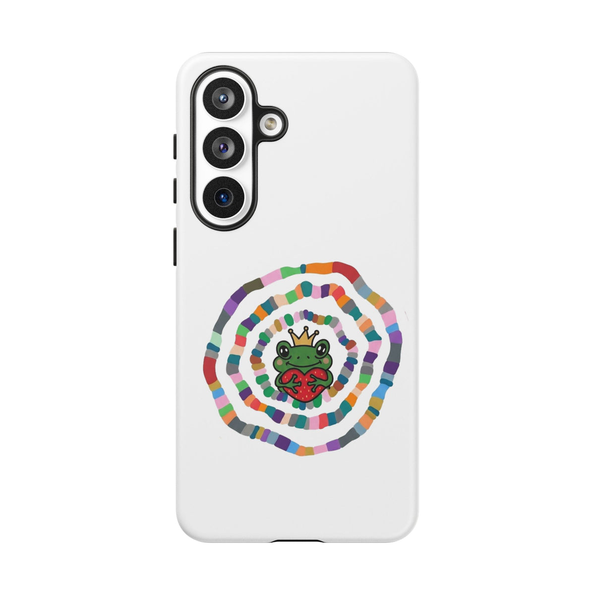 Frog Heart Spiral Tough Case | Colorful Concentric Ring Phone Case