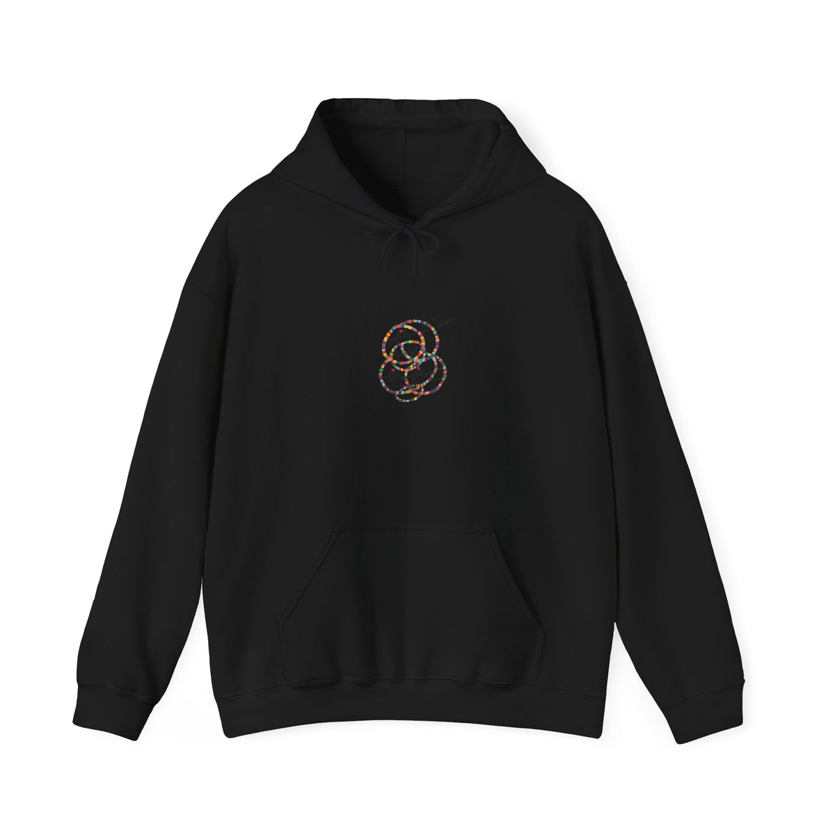 Minimal Floral Snake Hoodie — Delicate Line Art Serpent Graphic