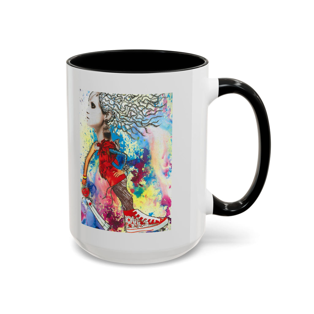 Colorful Abstract Woman Portrait Mug | Accent Coffee Mug