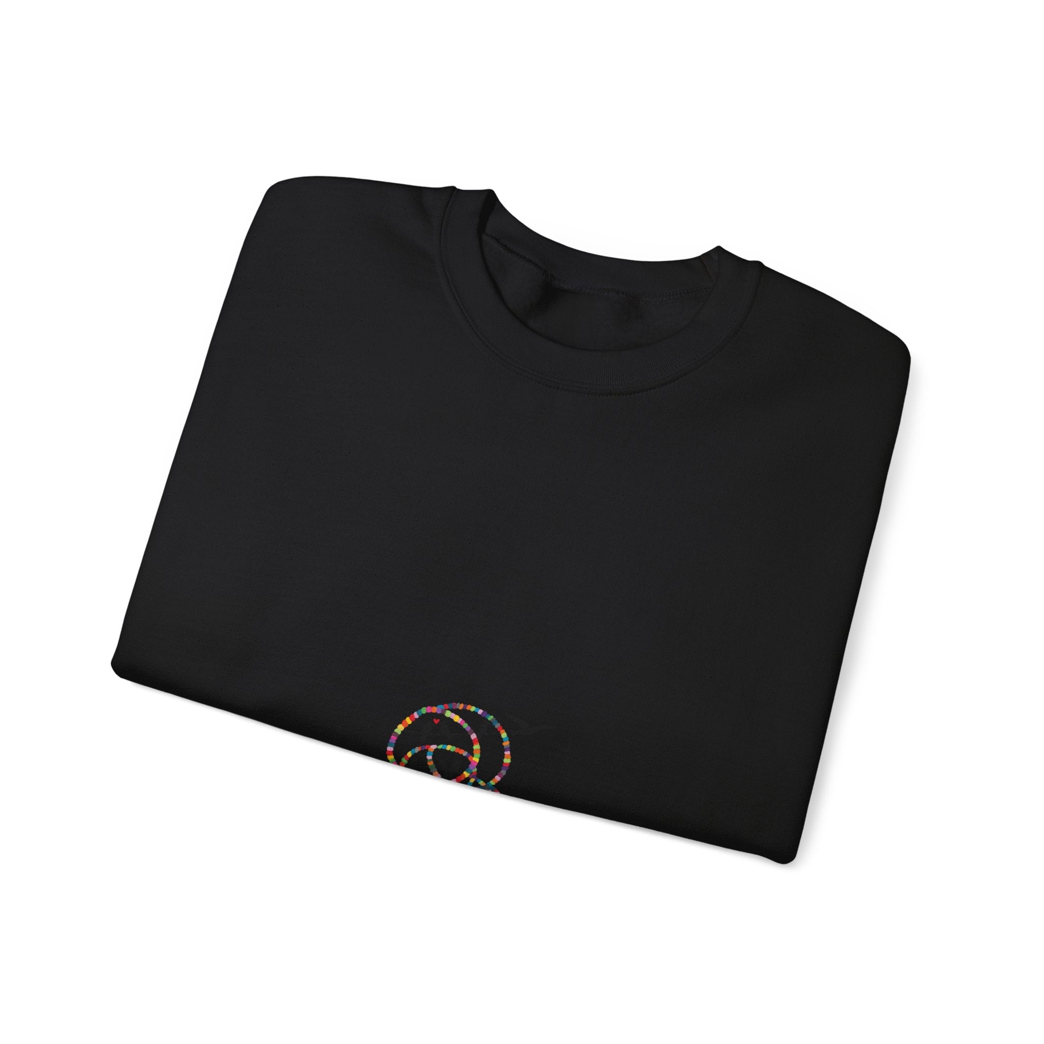 Crewneck Sweatshirt — Minimal Cute Ghost Embroidery