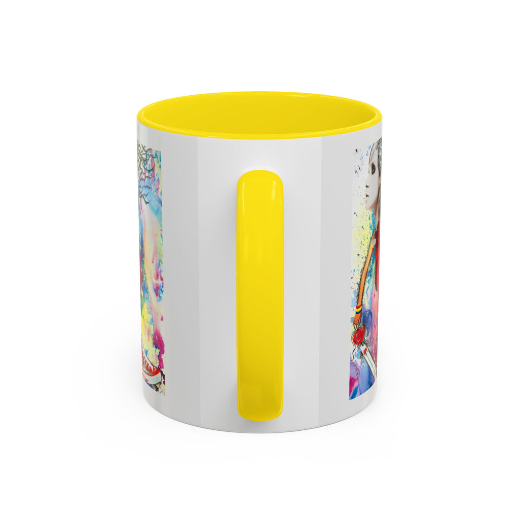 Colorful Abstract Woman Portrait Mug | Accent Coffee Mug
