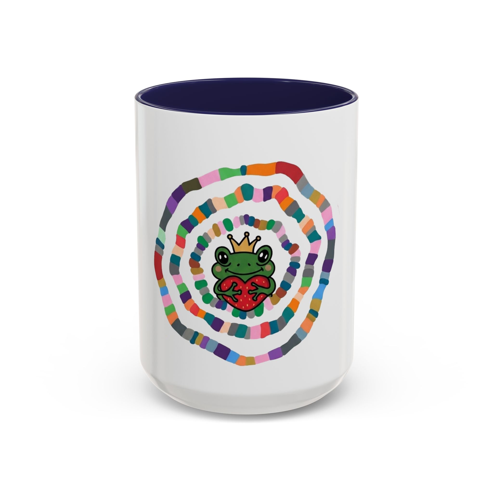 Colorful Crowned Frog Heart mug | Accent Coffee Mug 11oz 15oz