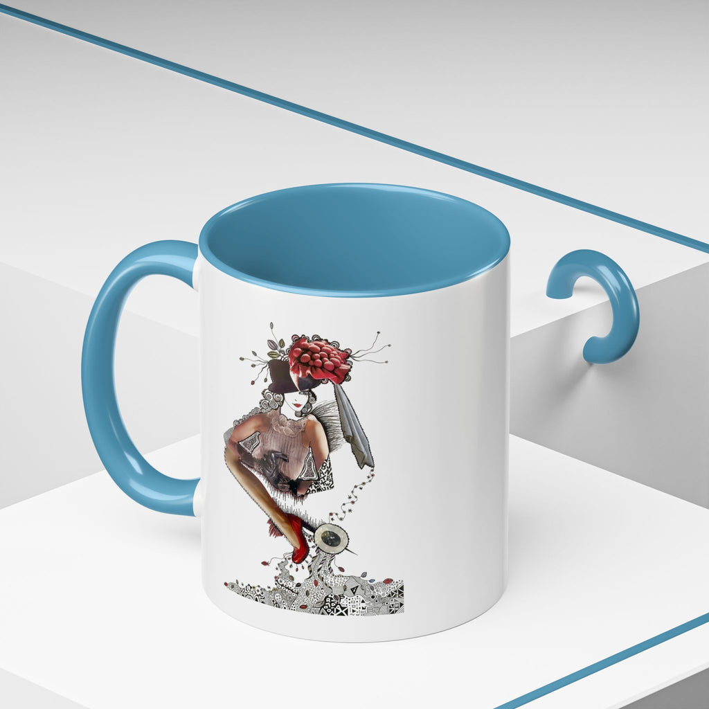 Floral Skull Pinup Mug | Accent Coffee Mug