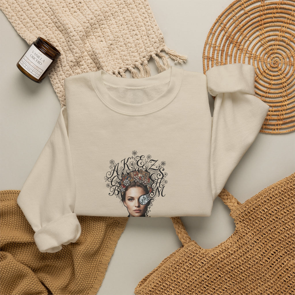Queen of Hearts Portrait Crewneck Sweatshirt