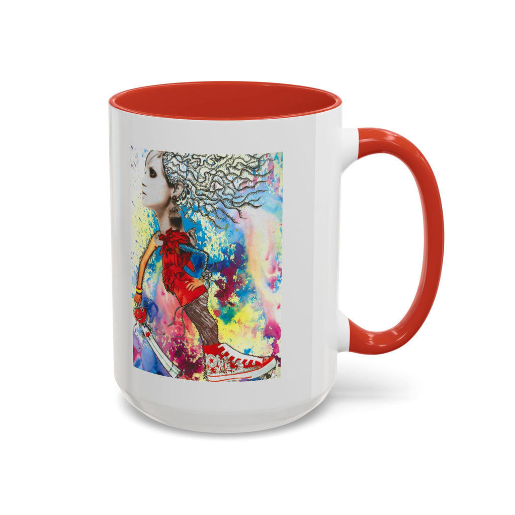 Colorful Abstract Woman Portrait Mug | Accent Coffee Mug