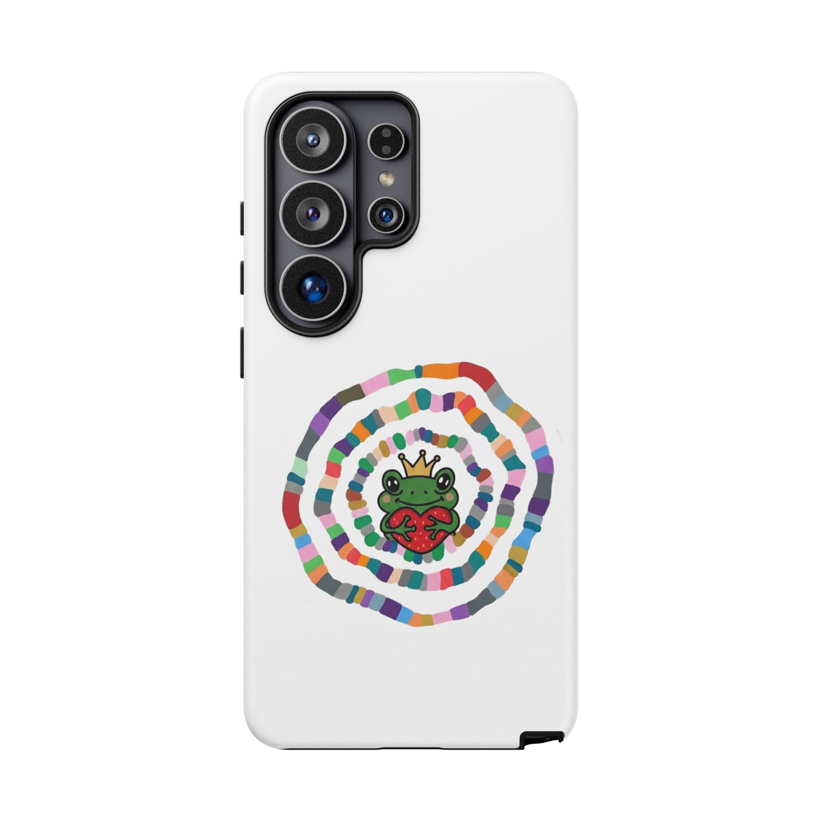 Frog Heart Spiral Tough Case | Colorful Concentric Ring Phone Case