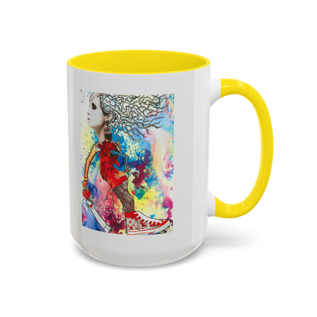 Colorful Abstract Woman Portrait Mug | Accent Coffee Mug