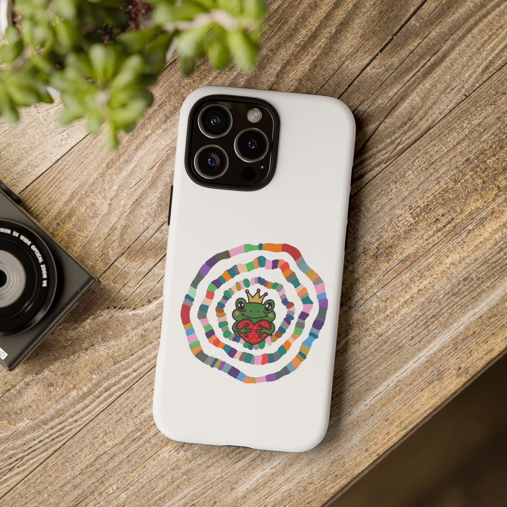 Frog Heart Spiral Tough Case | Colorful Concentric Ring Phone Case