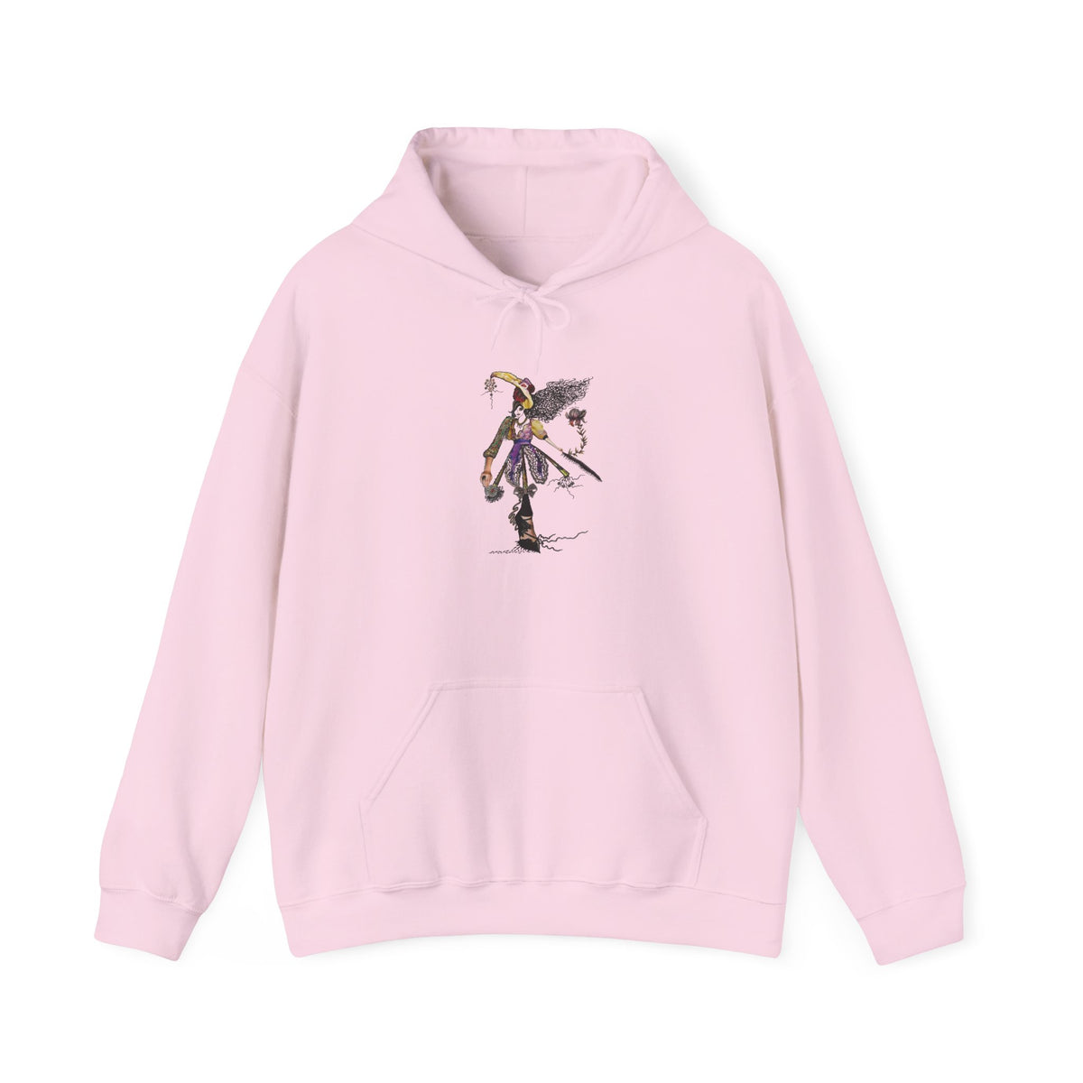 Hoodie — Gothic Angel Warrior Illustration Pullover