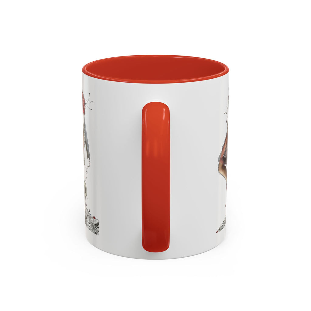 Floral Skull Pinup Mug | Accent Coffee Mug