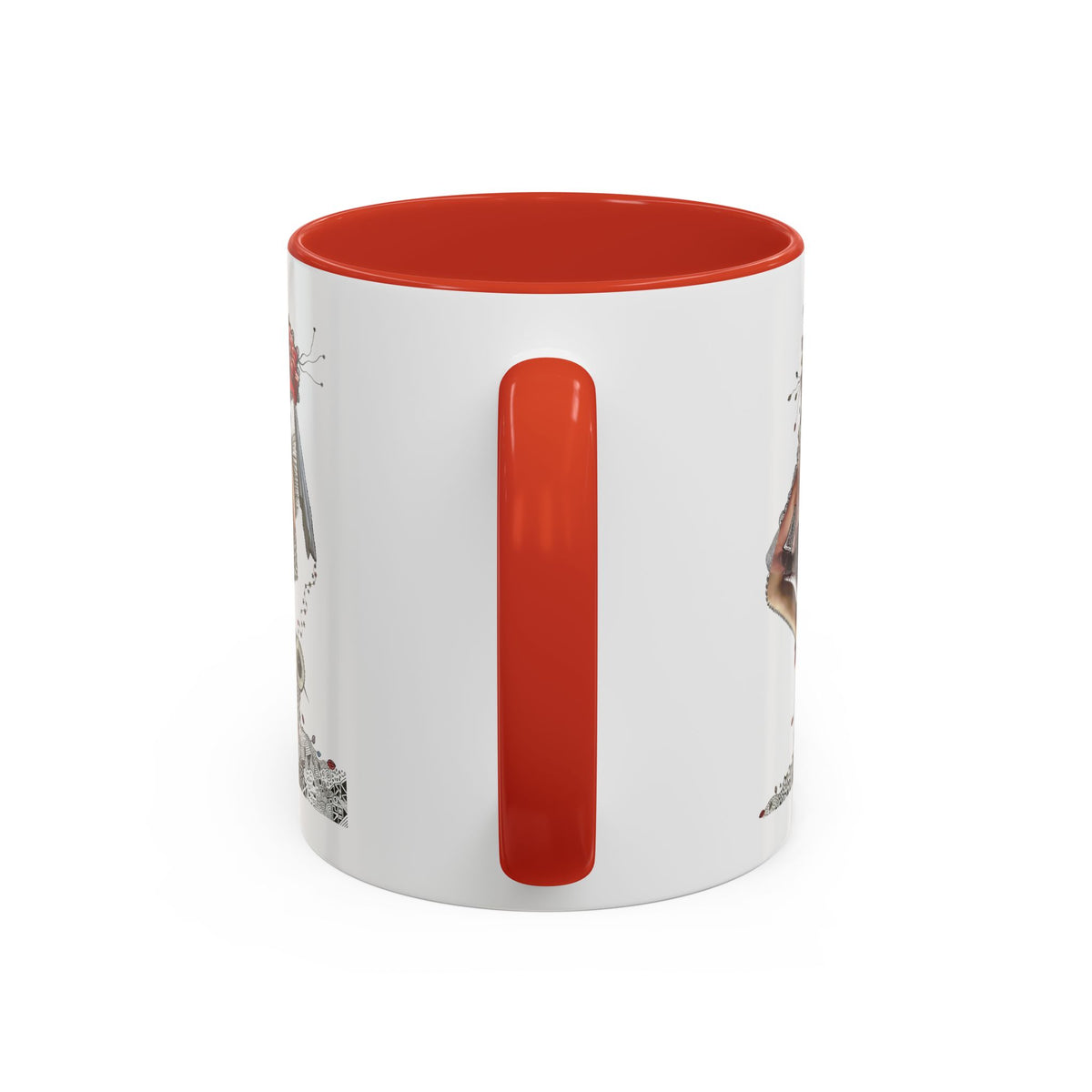 Floral Skull Pinup Mug | Accent Coffee Mug