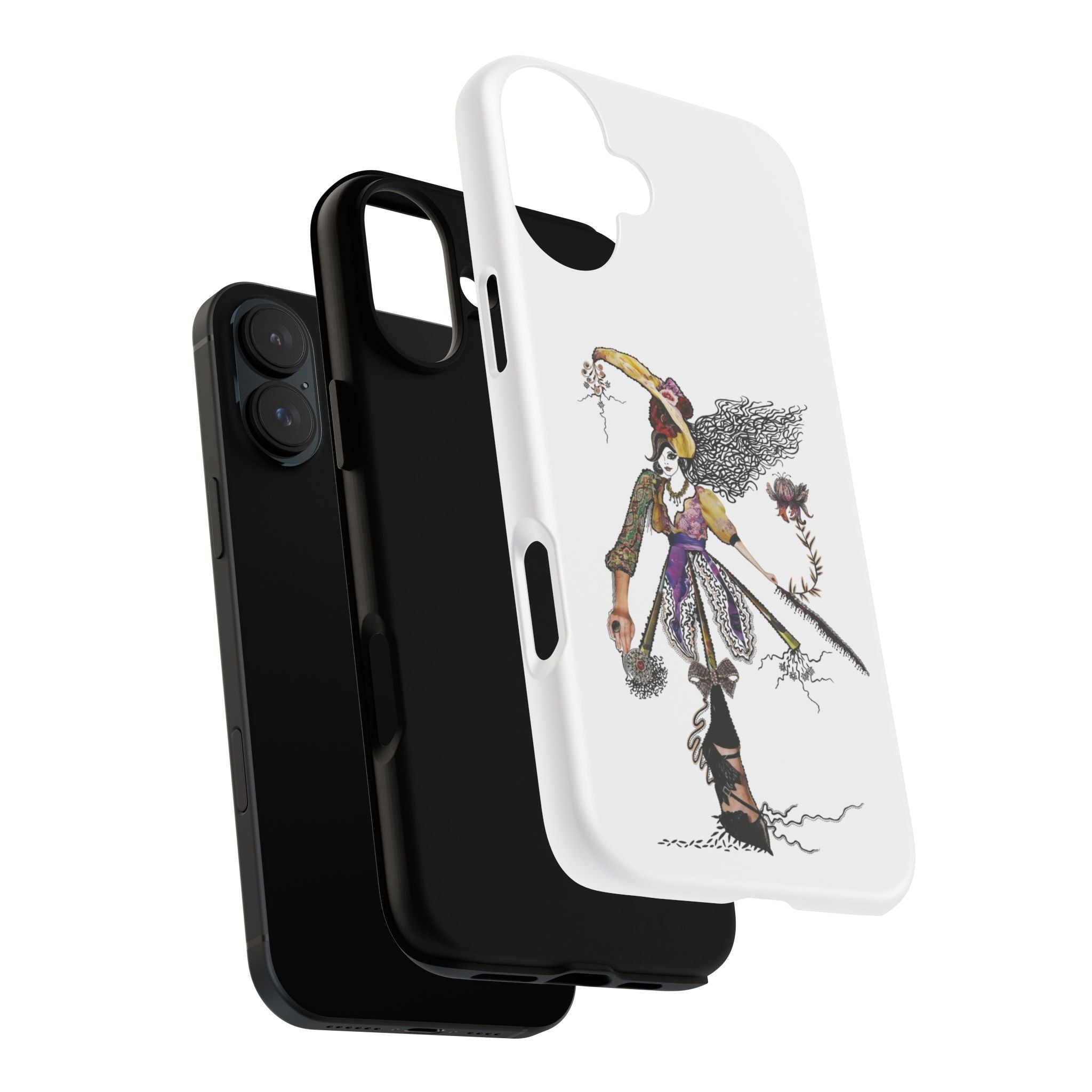 Victorian Witch Illustration Phone Case | iPhone Rugged Case