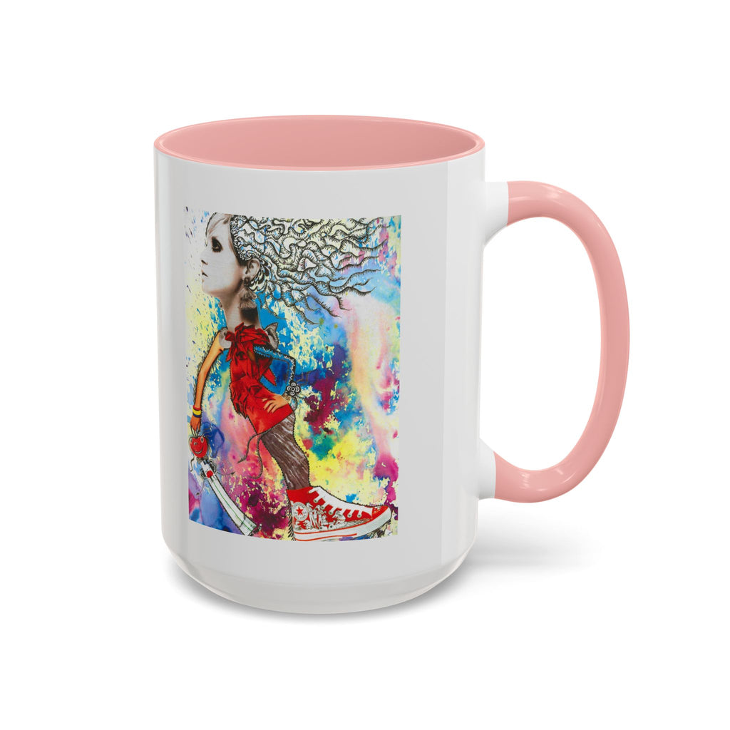 Colorful Abstract Woman Portrait Mug | Accent Coffee Mug