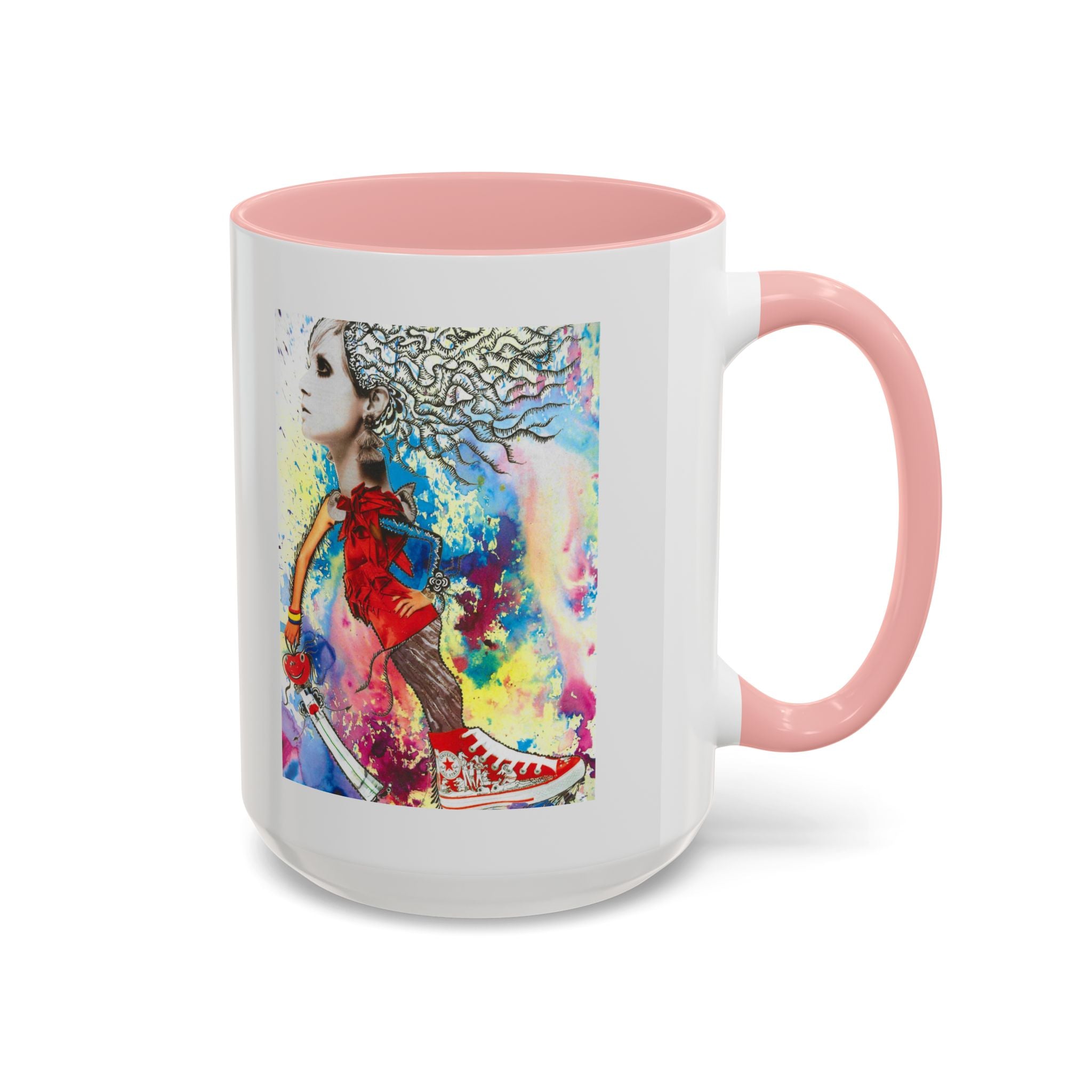 Colorful Abstract Woman Portrait Mug | Accent Coffee Mug