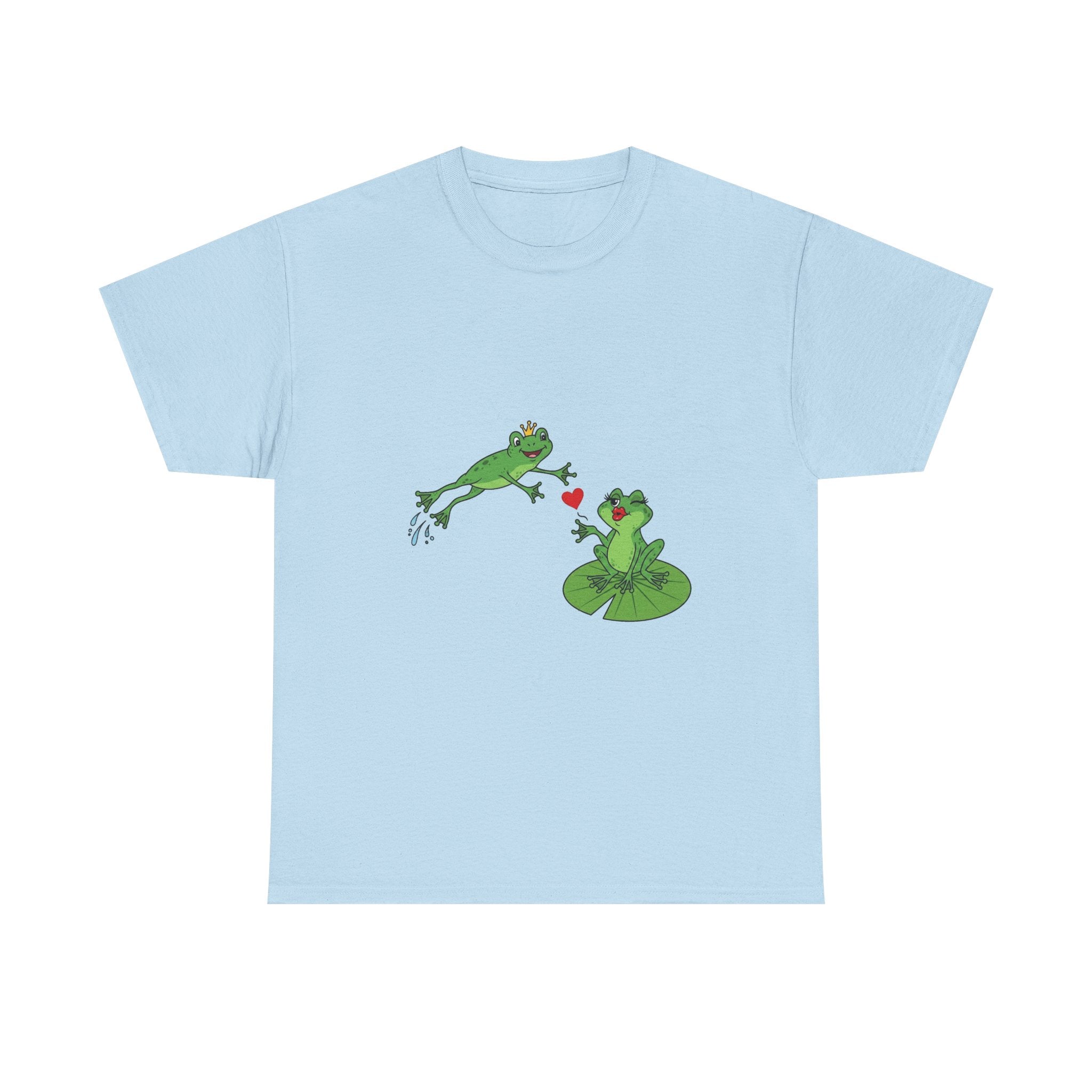 Kissing Frogs Tee | Romantic Frog Lily Pad Illustration