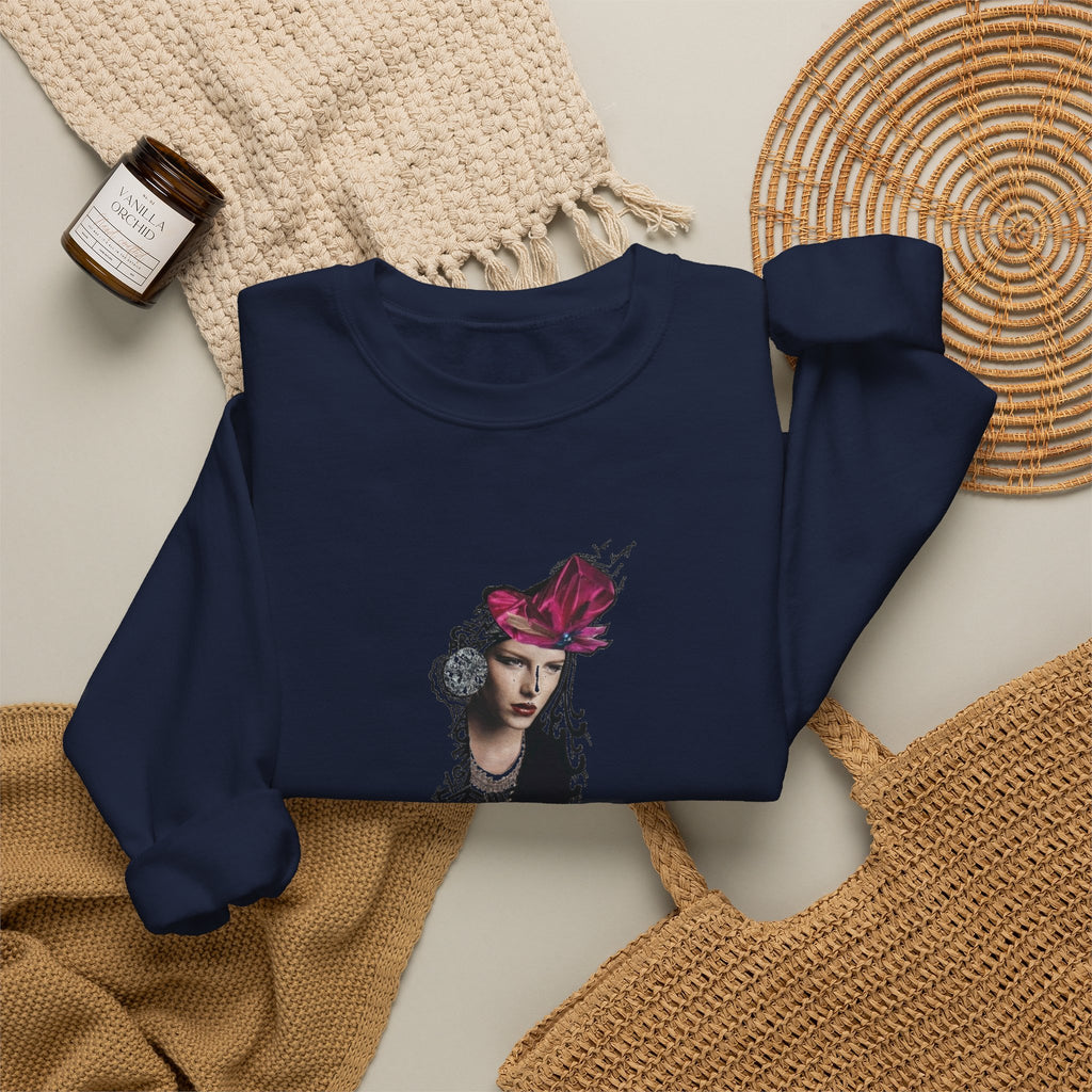 Vintage Floral Lady Portrait Sweatshirt