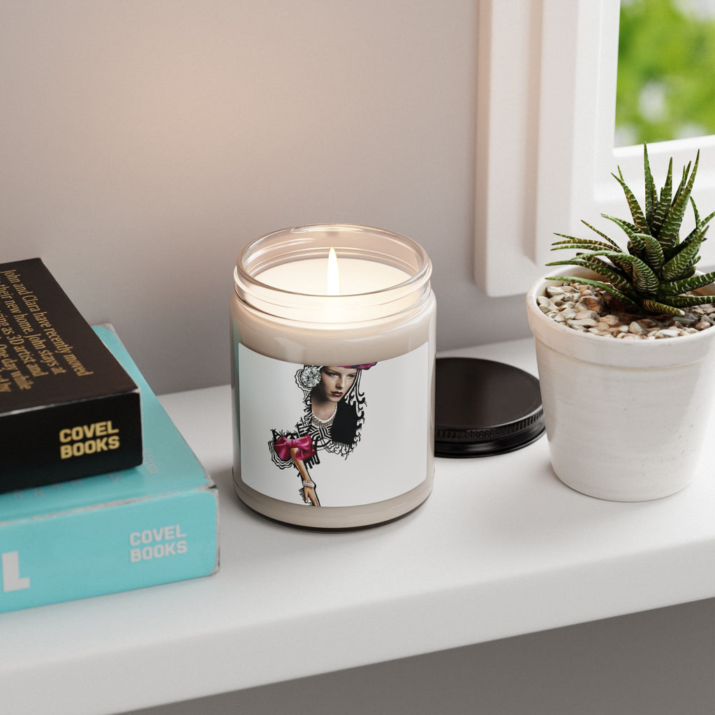 Artistic Femme Portrait Soy Candle — 9 oz Scented Jar