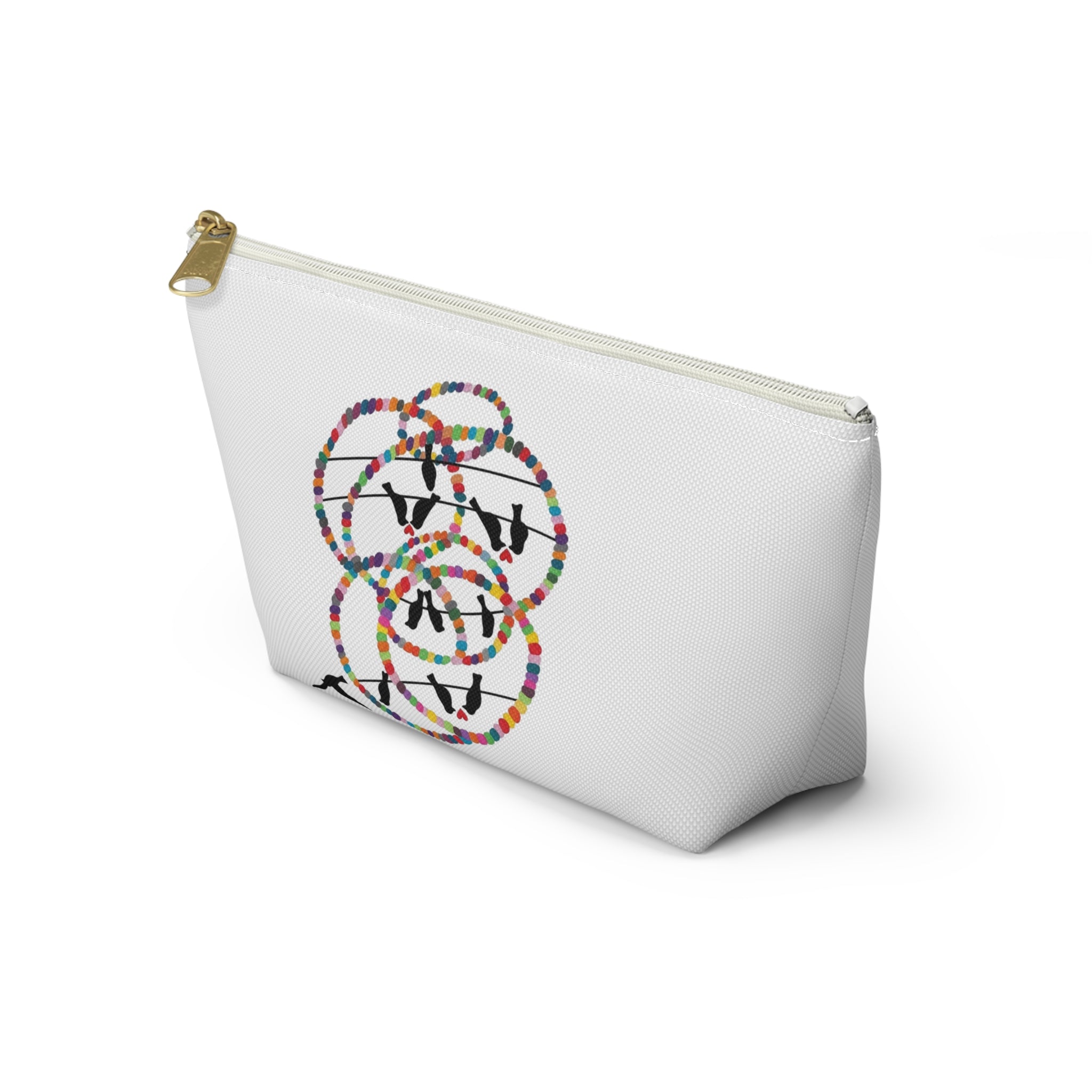 Hula Hoop Silhouette Accessory Pouch | T-Bottom Cosmetic Bag