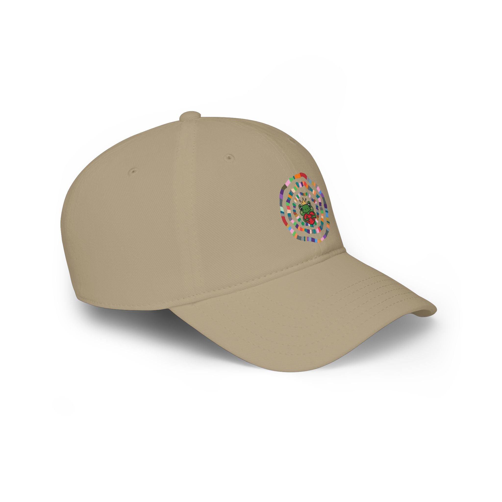 Colorful Spiral Sunflower Cap | Red Low Profile Baseball Cap