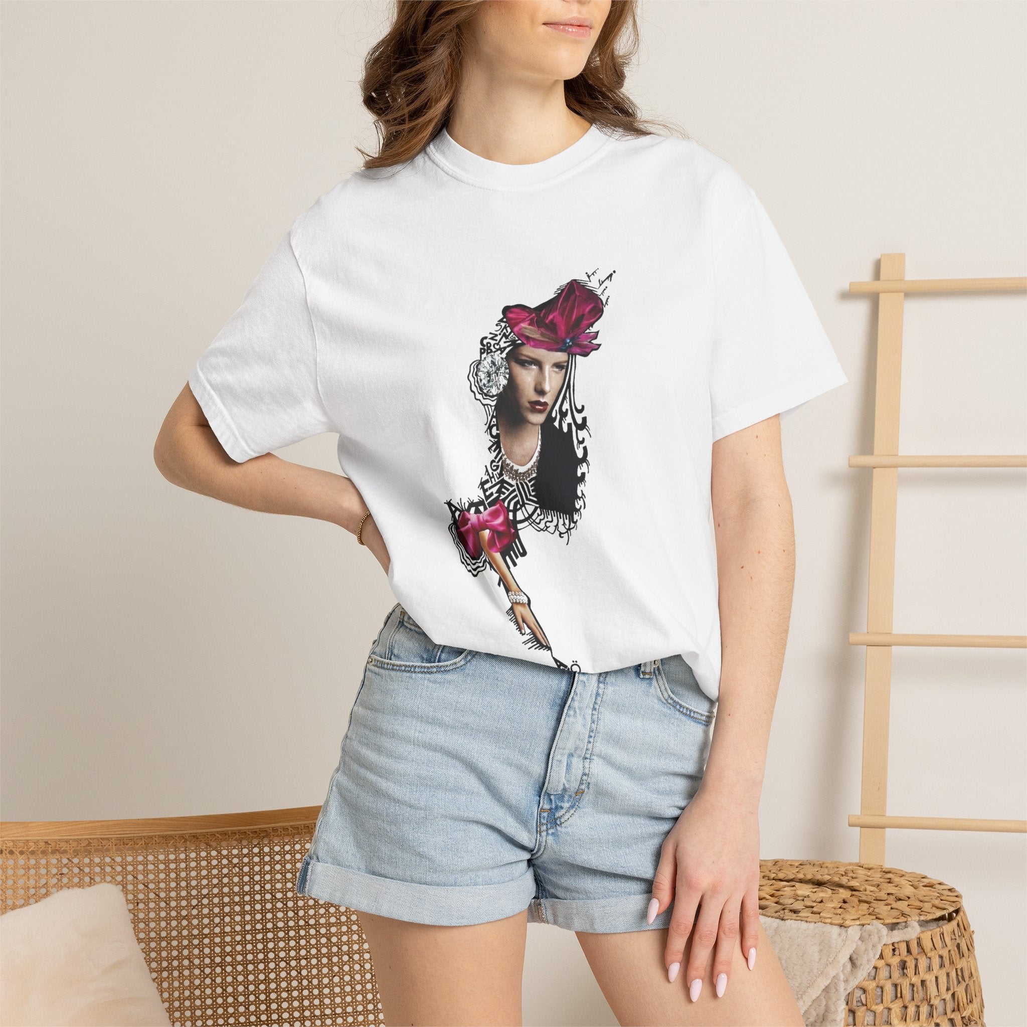 Victorian Rose Portrait T-Shirt