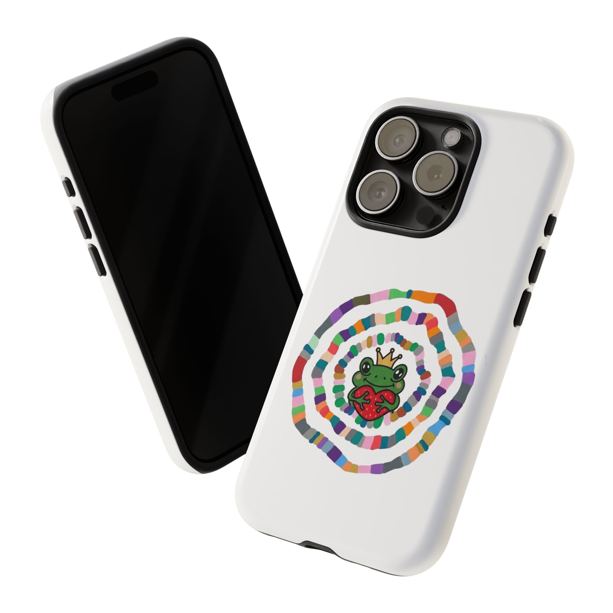 Frog Heart Spiral Tough Case | Colorful Concentric Ring Phone Case
