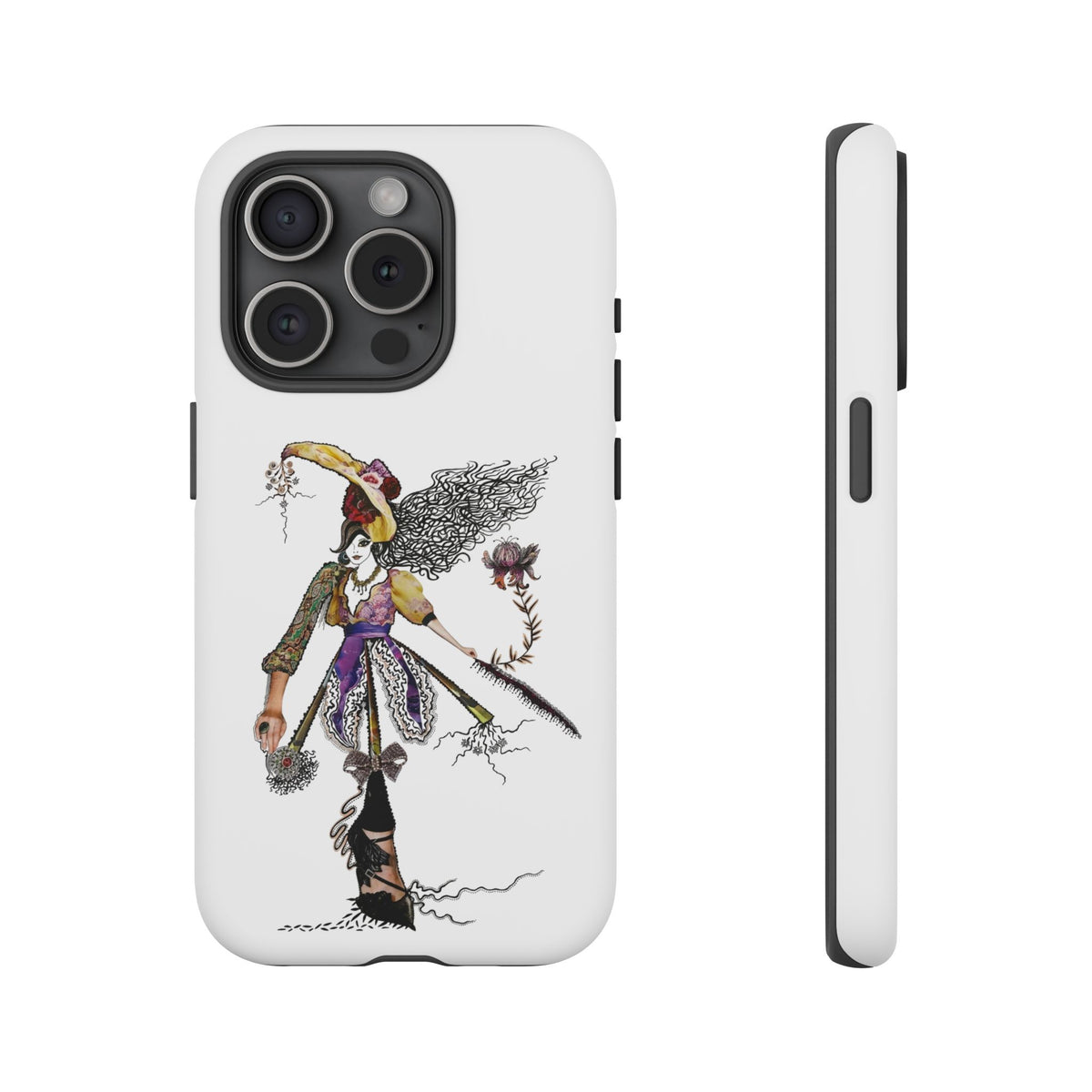 Victorian Witch Illustration Phone Case | iPhone Rugged Case
