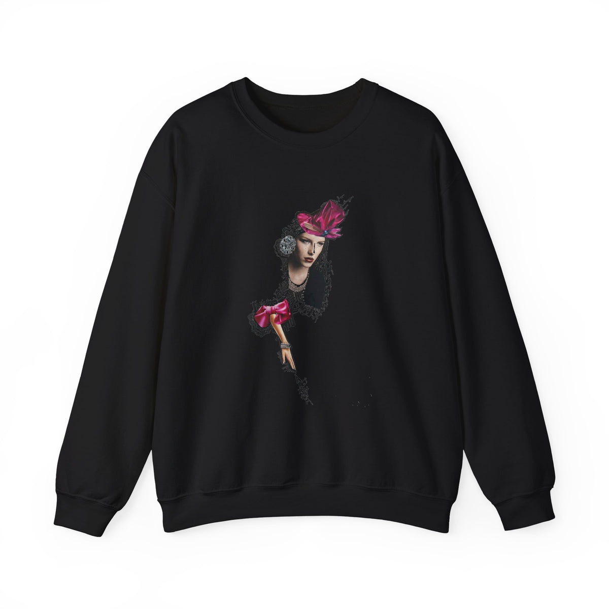 Vintage Floral Lady Portrait Sweatshirt