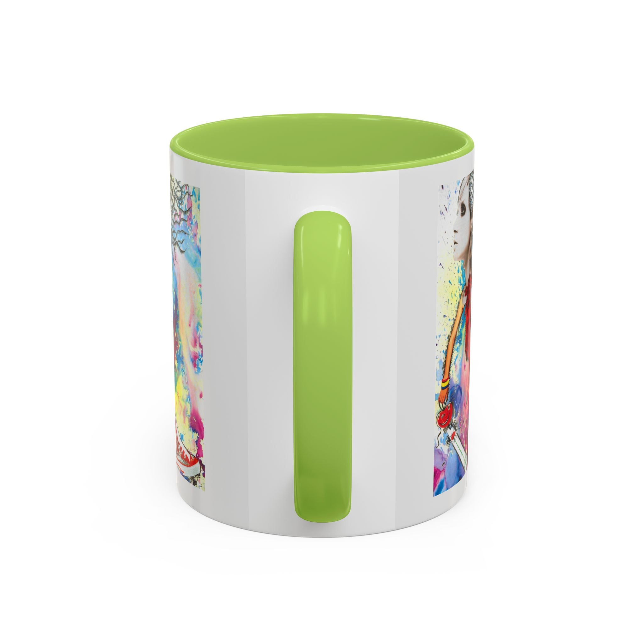 Colorful Abstract Woman Portrait Mug | Accent Coffee Mug