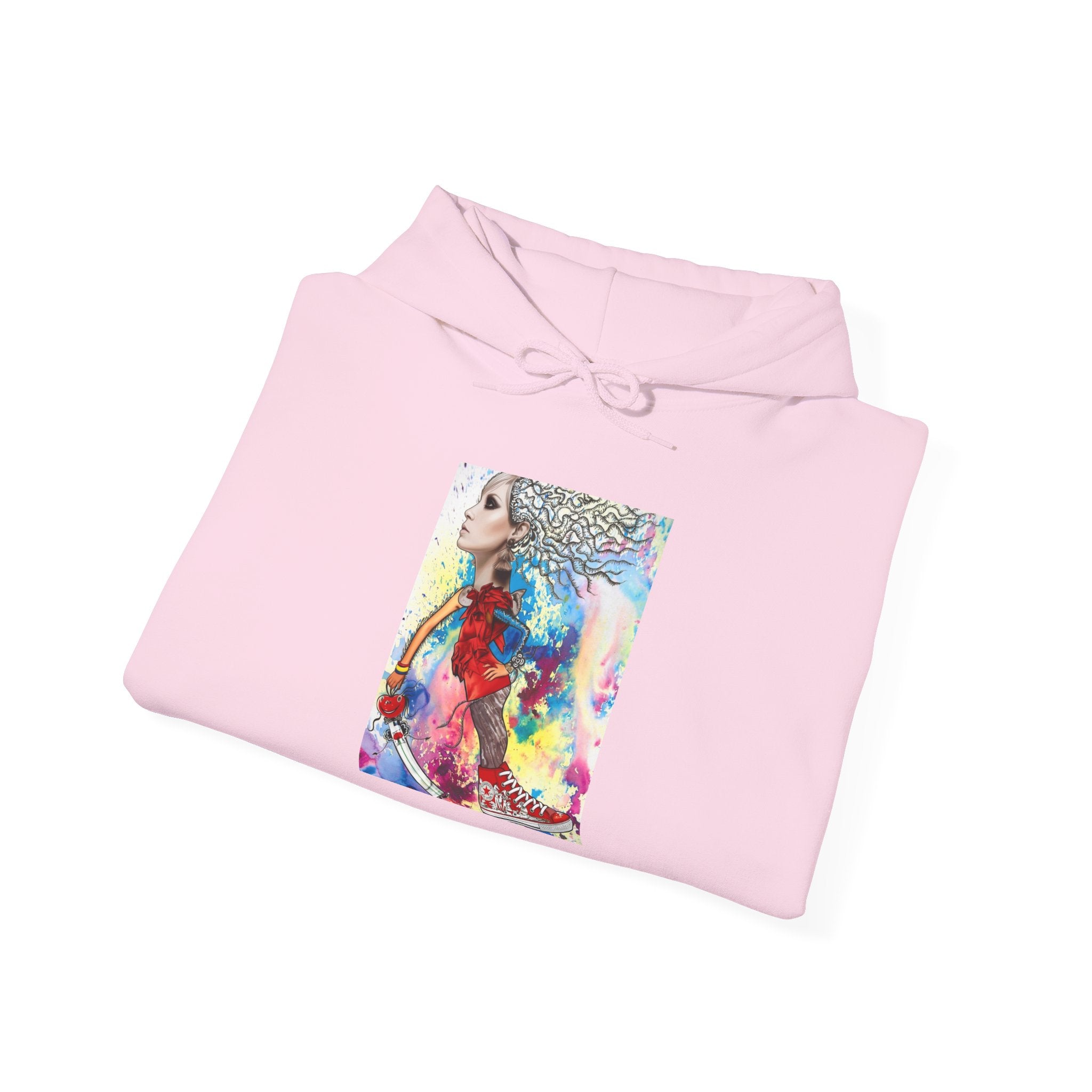 Hoodie — Colorful Mermaid Watercolor Art Pullover