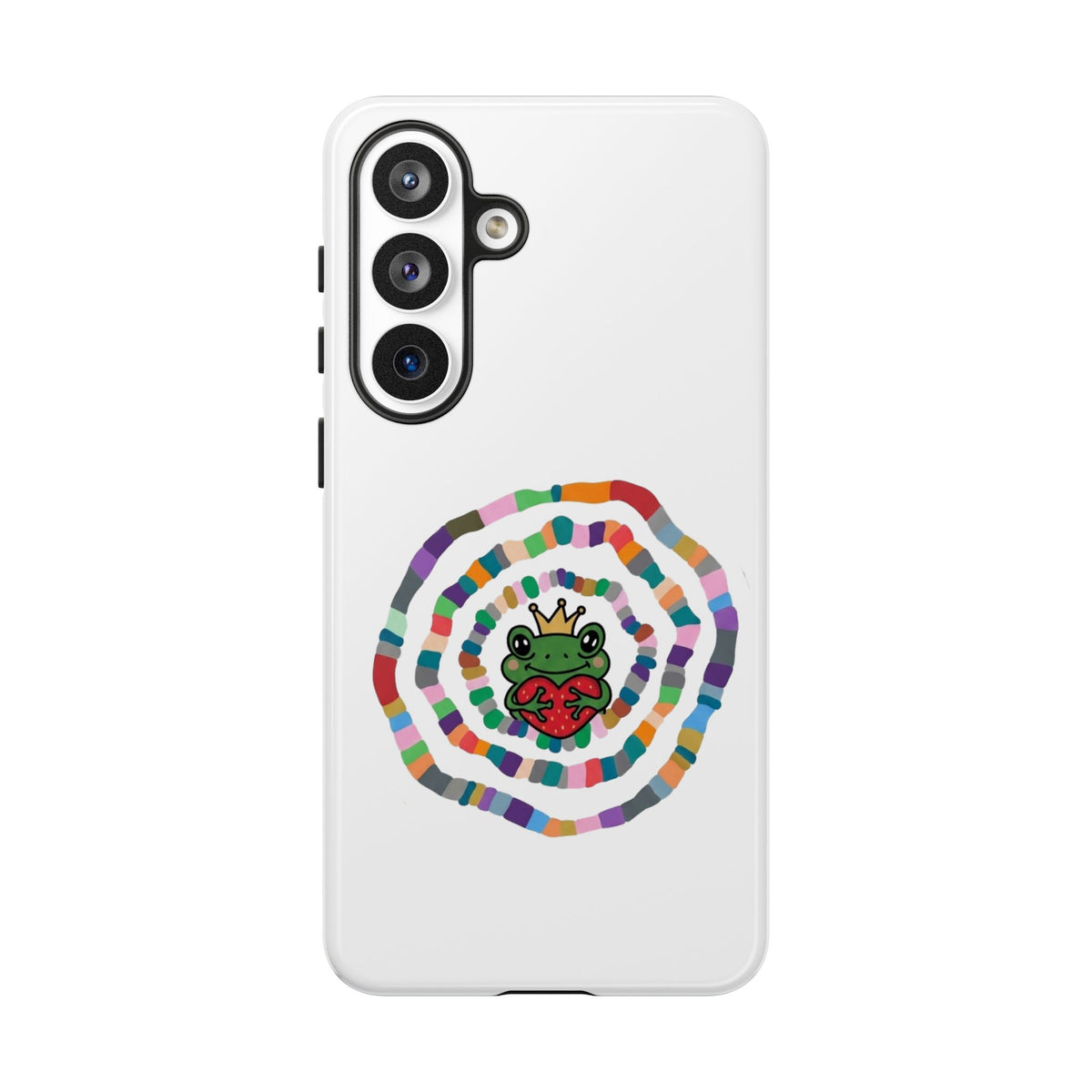 Frog Heart Spiral Tough Case | Colorful Concentric Ring Phone Case