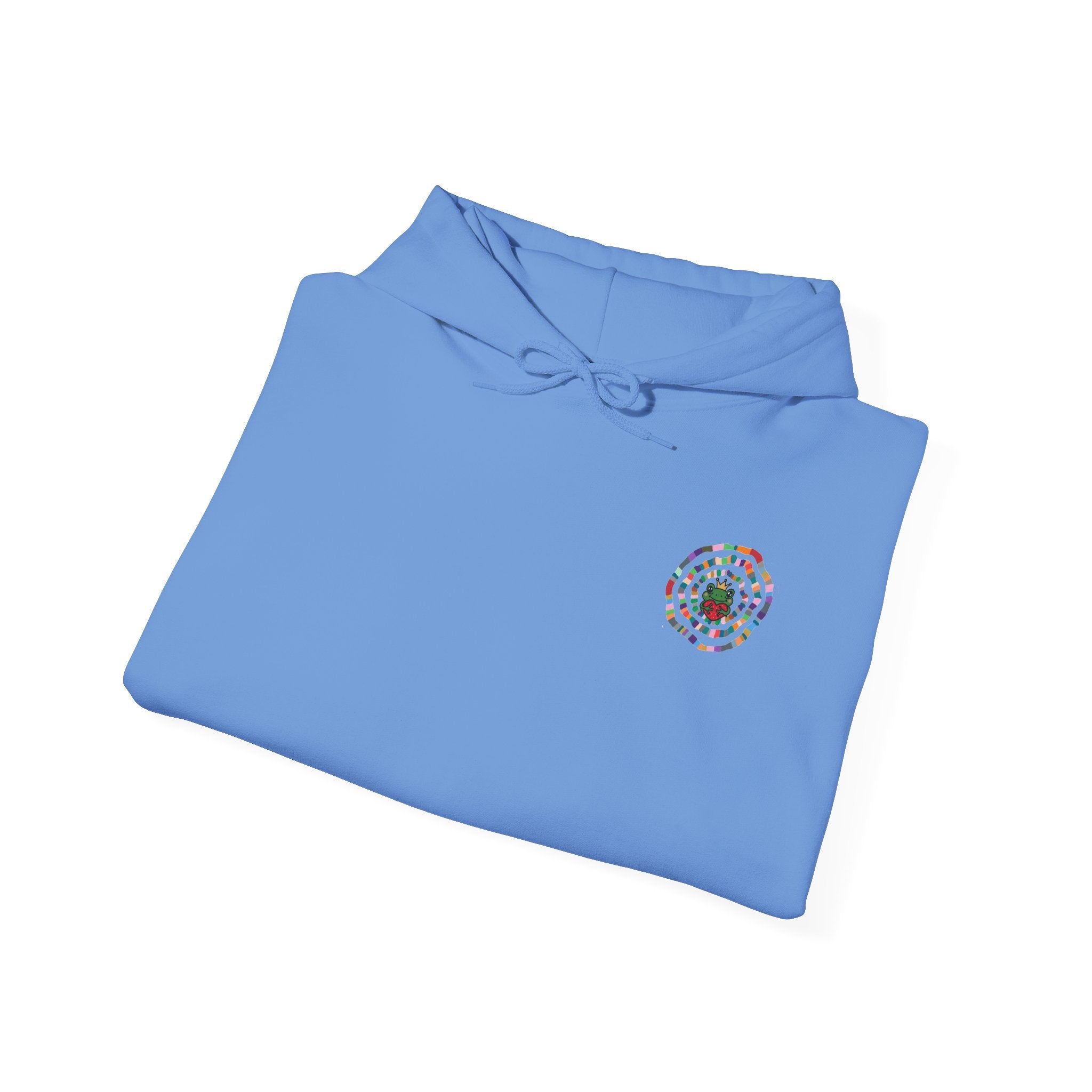 Floral Mandala Logo Hoodie | Small Chest Emblem Sweatshirt