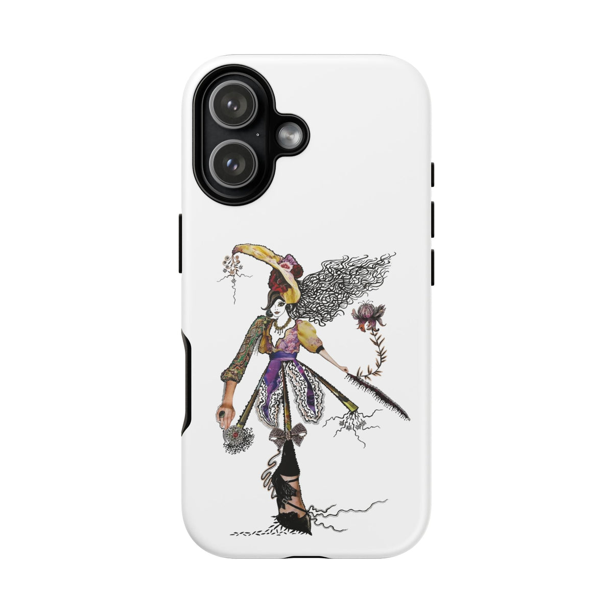 Victorian Witch Illustration Phone Case | iPhone Rugged Case