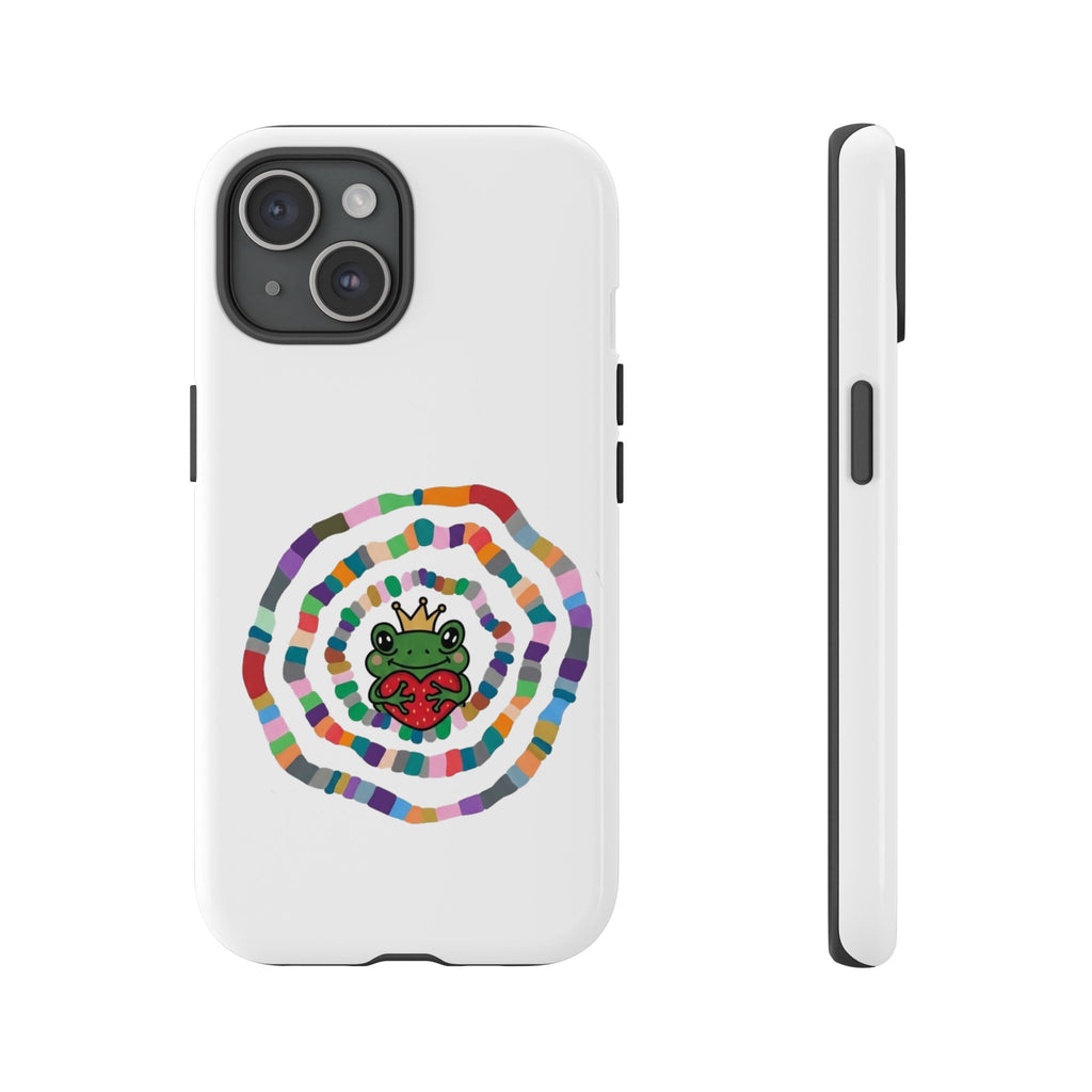 Frog Heart Spiral Tough Case | Colorful Concentric Ring Phone Case