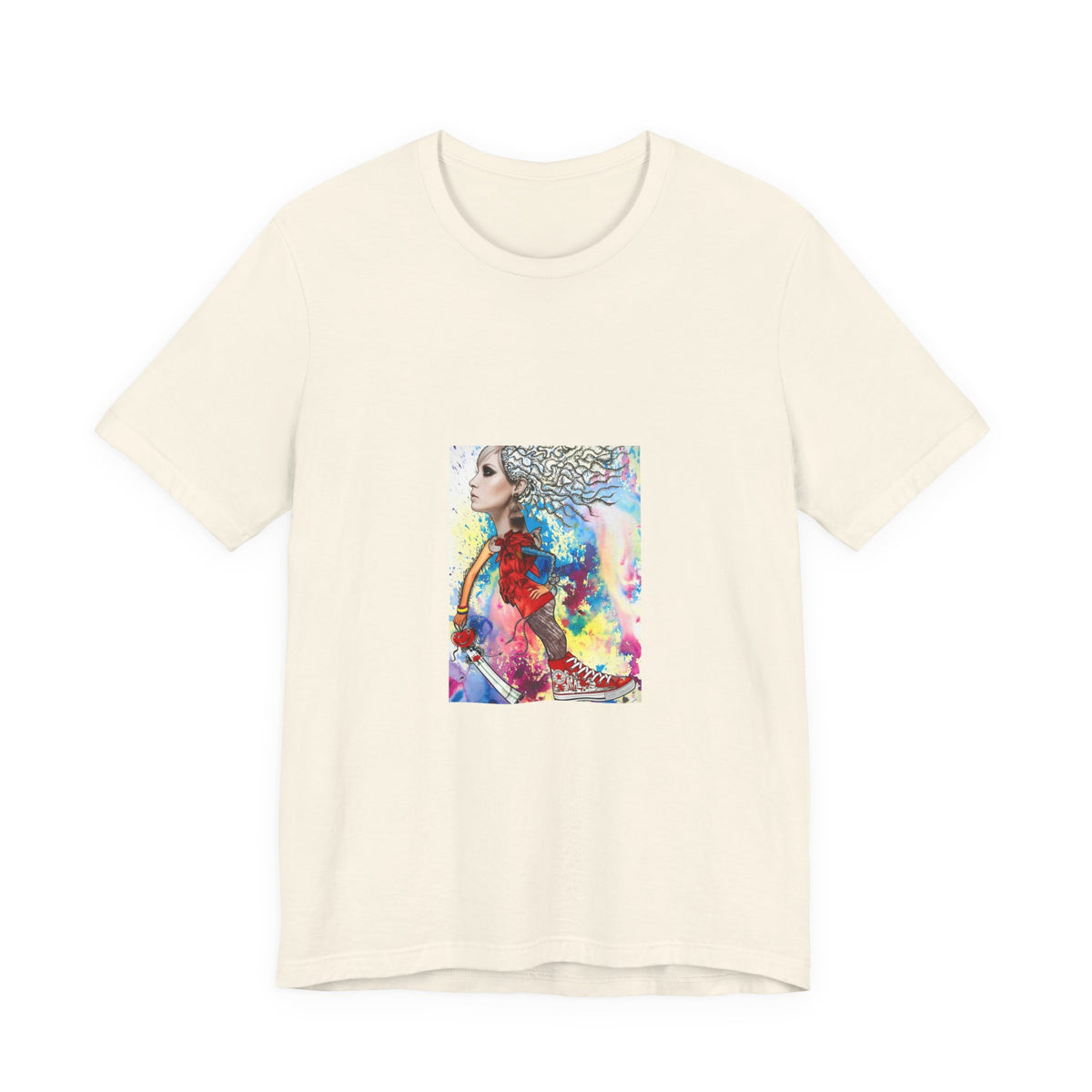 Abstract Watercolor Woman Portrait T‑Shirt