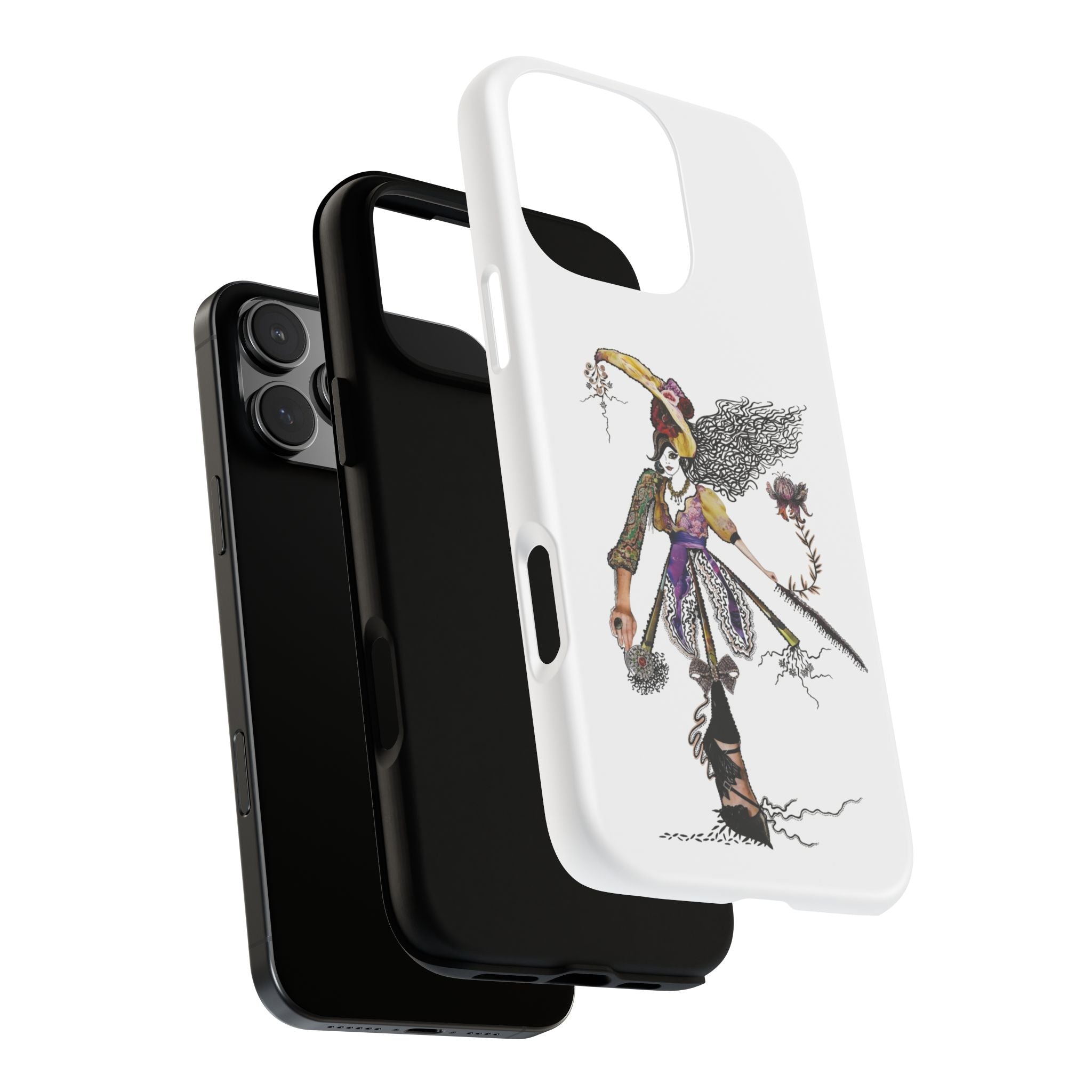 Victorian Witch Illustration Phone Case | iPhone Rugged Case