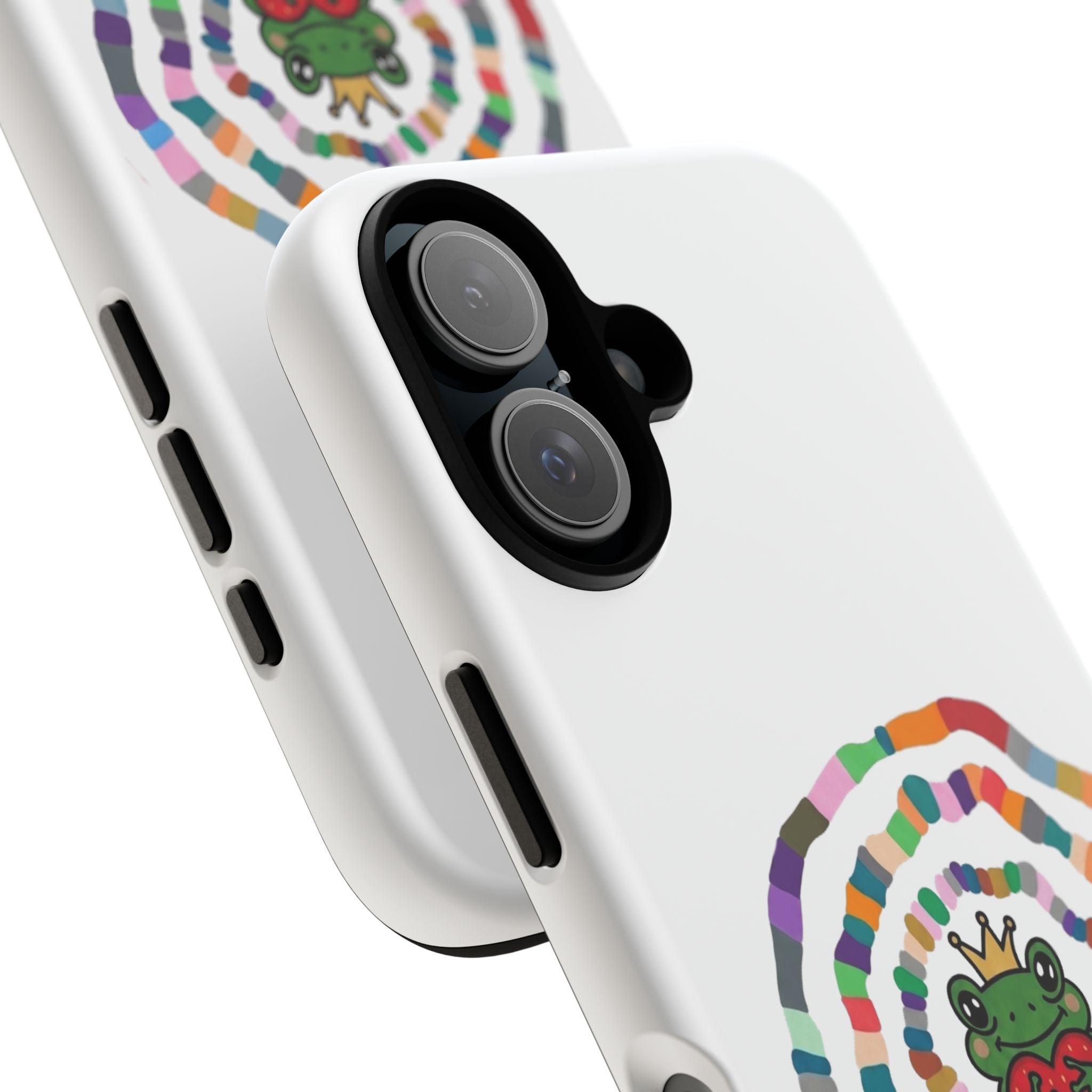 Frog Heart Spiral Tough Case | Colorful Concentric Ring Phone Case