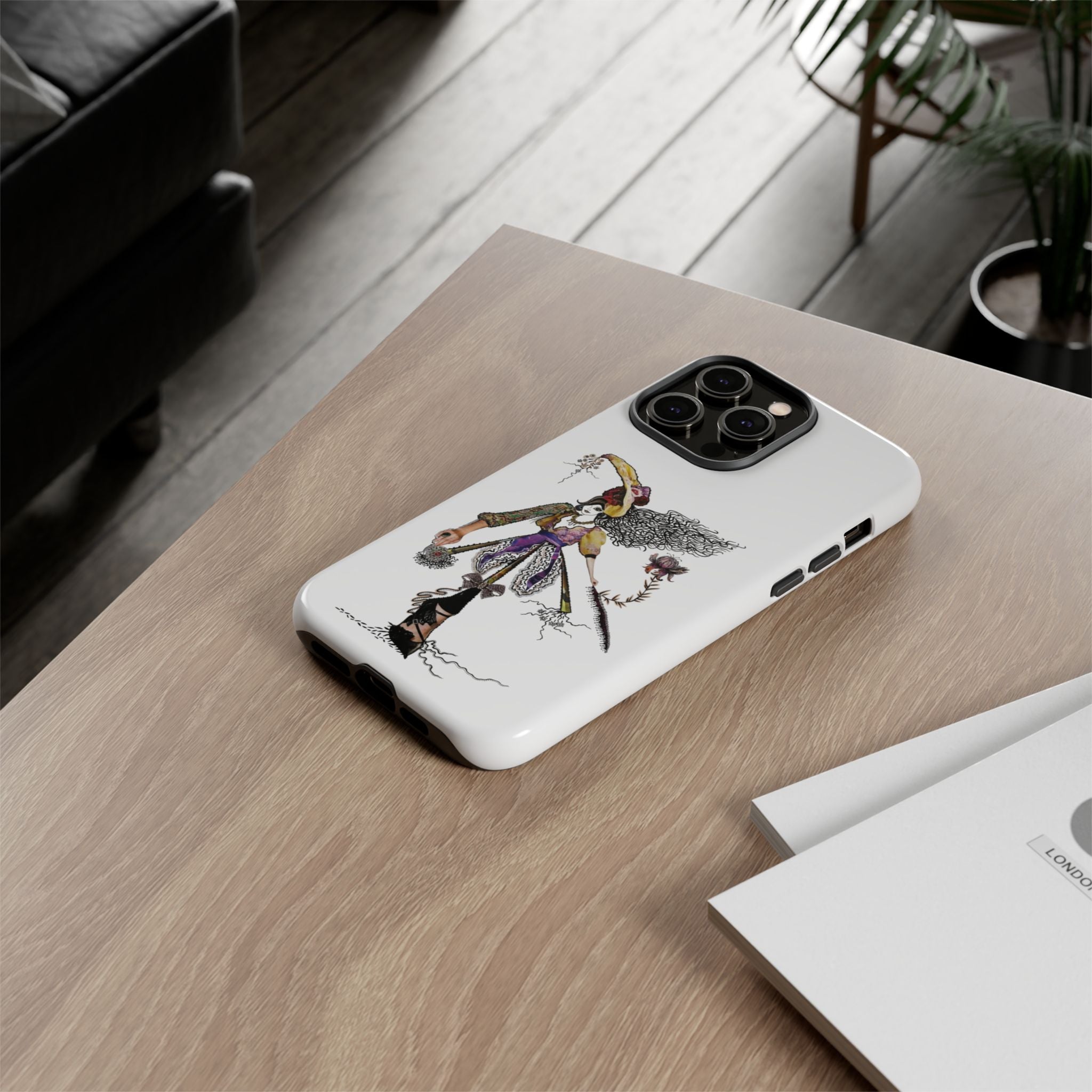 Victorian Witch Illustration Phone Case | iPhone Rugged Case