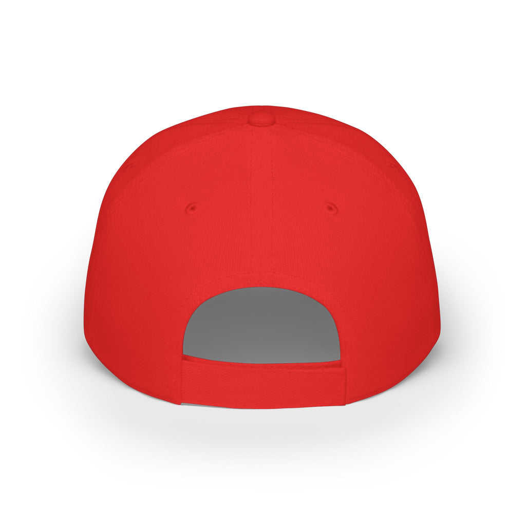 Colorful Spiral Sunflower Cap | Red Low Profile Baseball Cap
