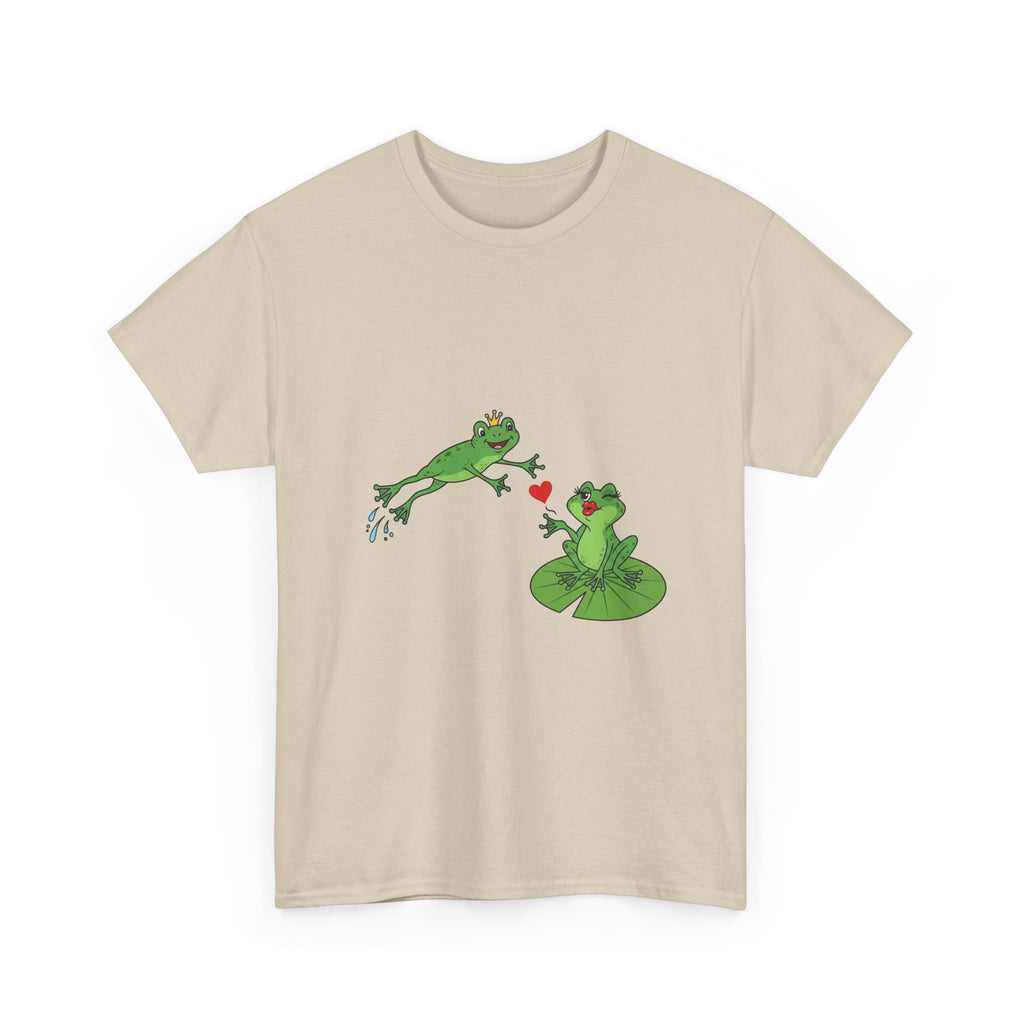 Kissing Frogs Tee | Romantic Frog Lily Pad Illustration