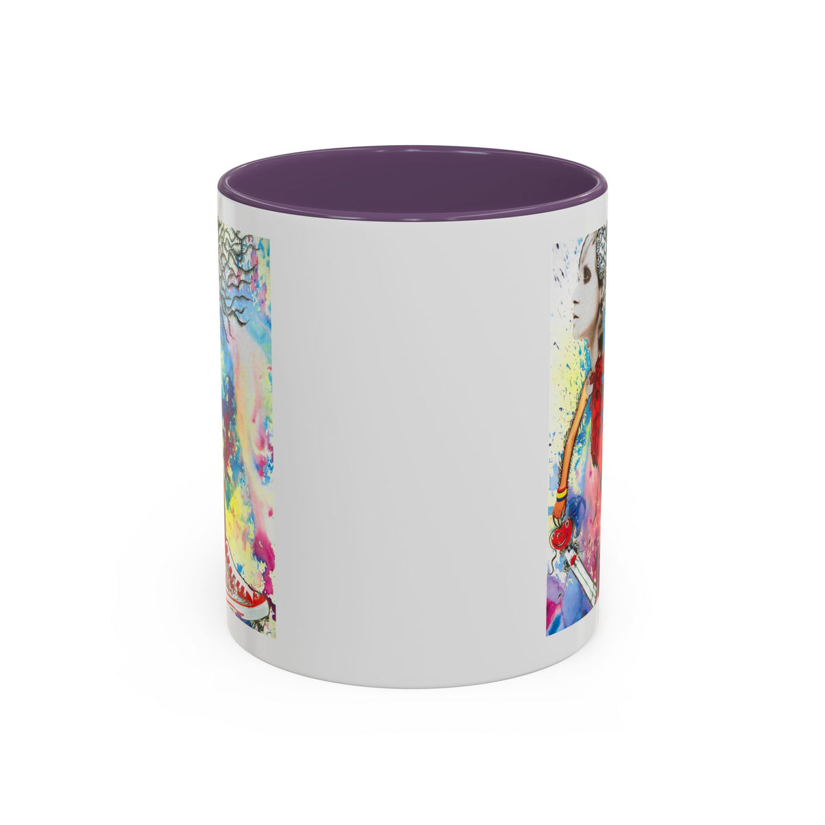 Colorful Abstract Woman Portrait Mug | Accent Coffee Mug