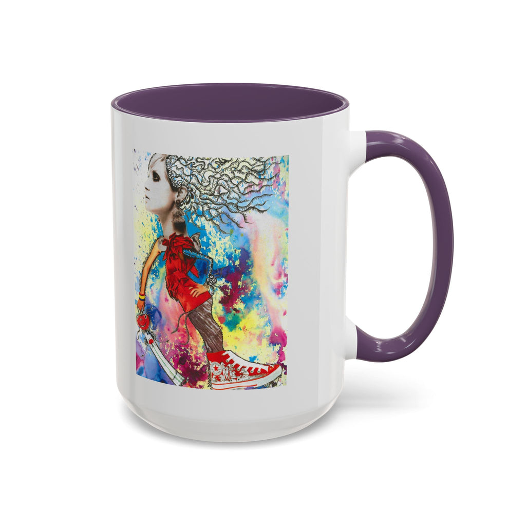Colorful Abstract Woman Portrait Mug | Accent Coffee Mug