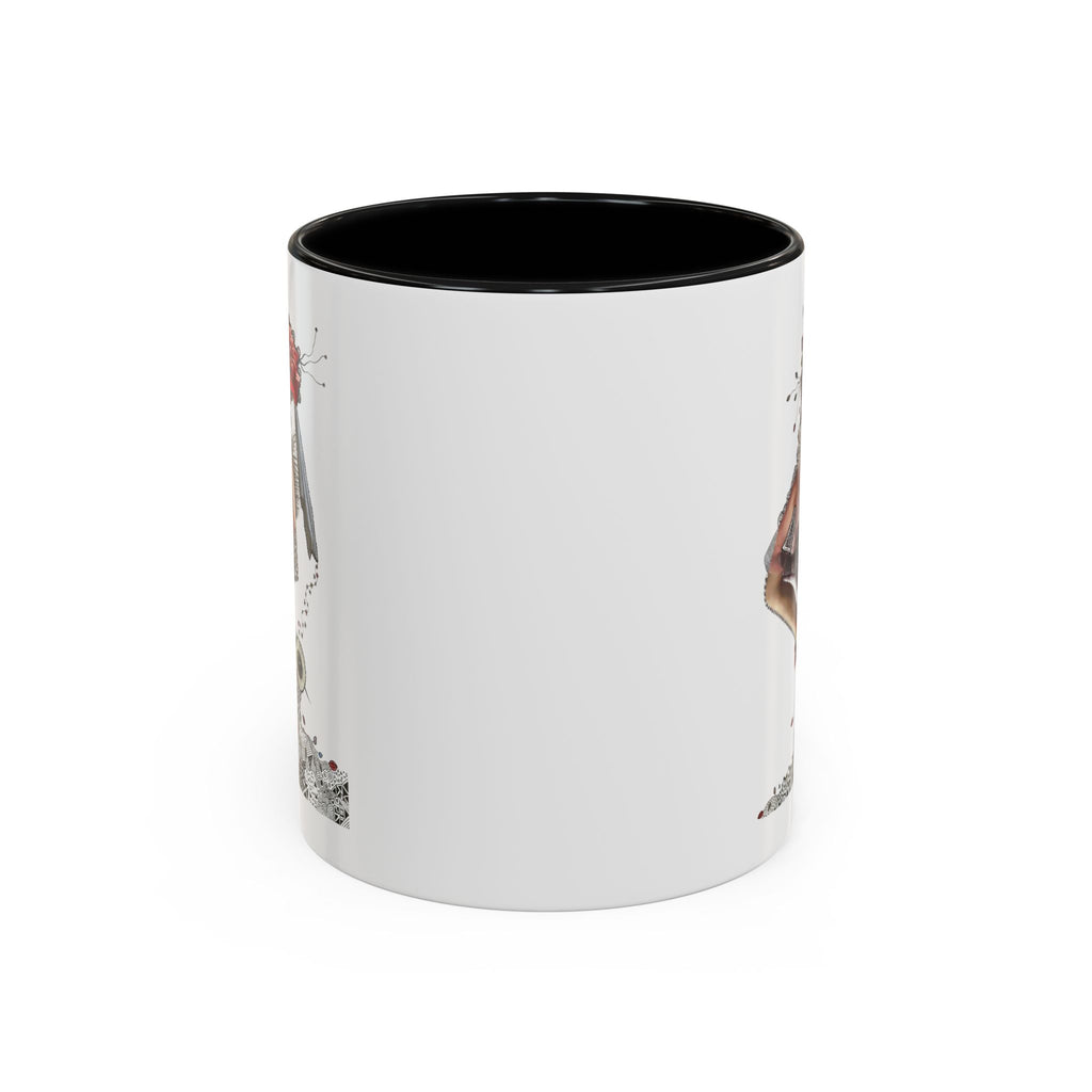 Floral Skull Pinup Mug | Accent Coffee Mug