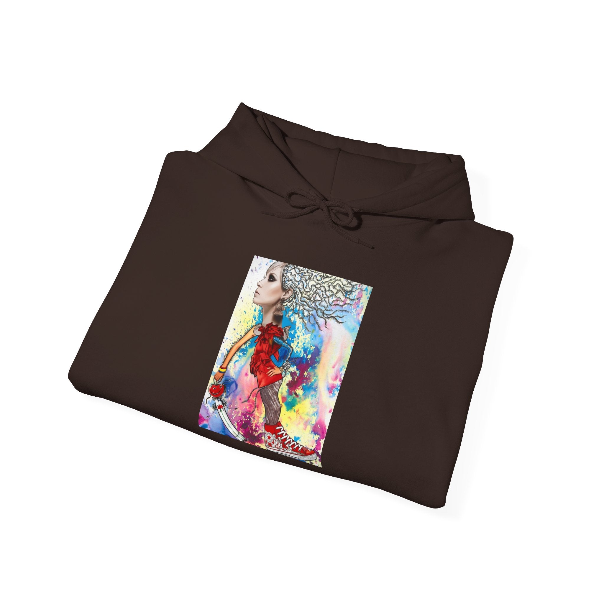 Hoodie — Colorful Mermaid Watercolor Art Pullover