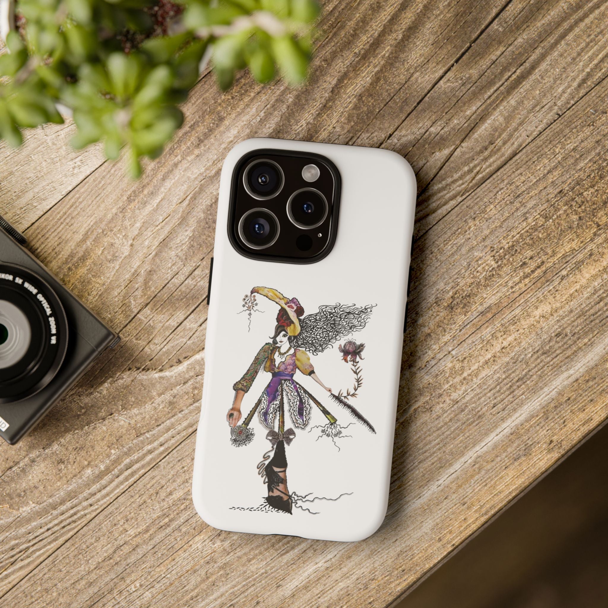 Victorian Witch Illustration Phone Case | iPhone Rugged Case
