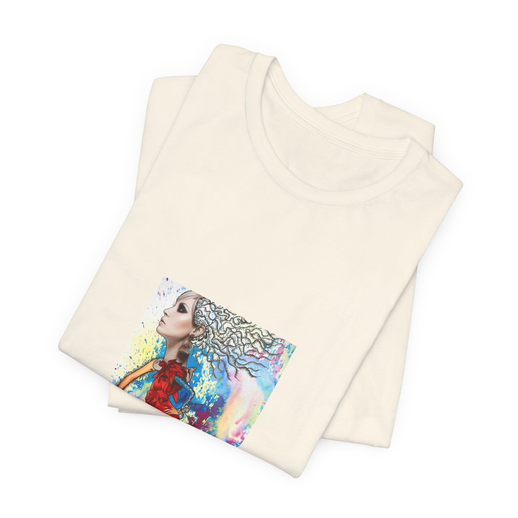 Abstract Watercolor Woman Portrait T‑Shirt